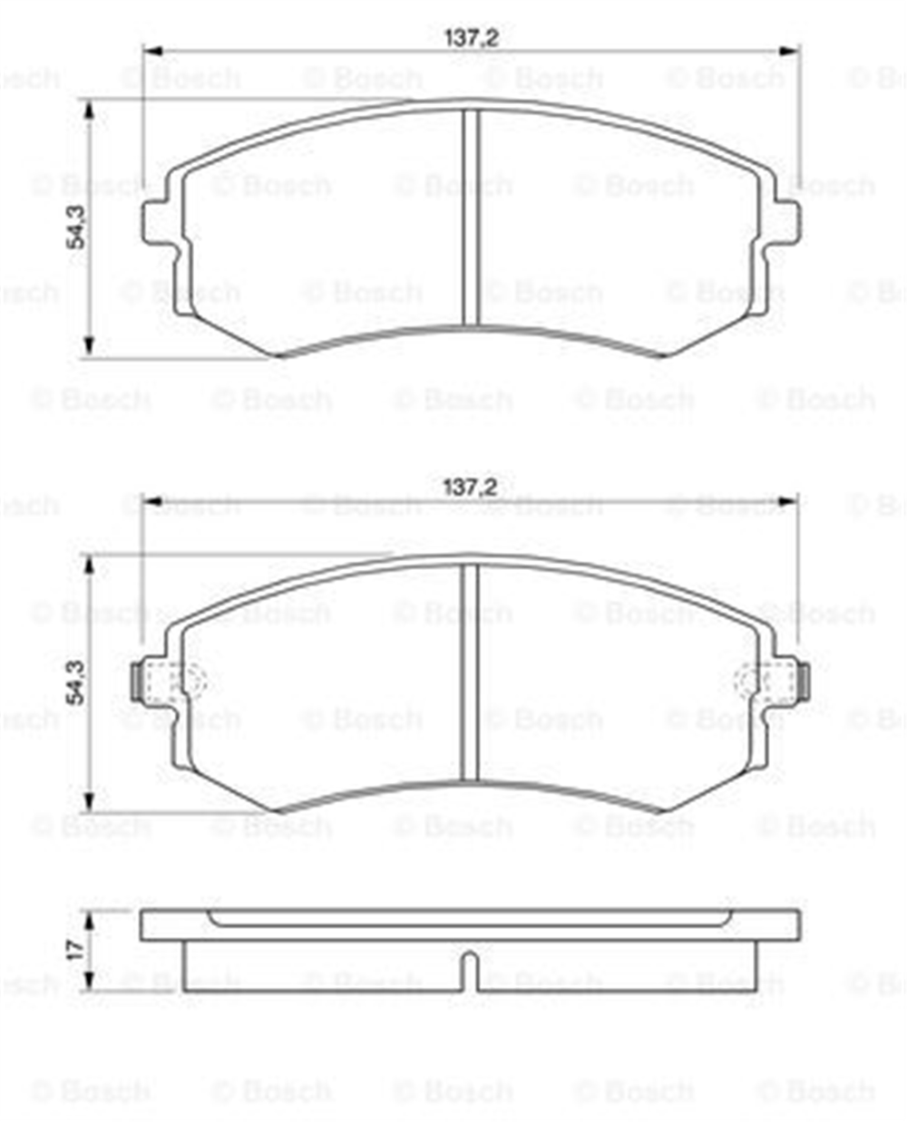 BOSCH 0986424215 - Fren Balatasi Ön - Kore Elantra/sonata/coupe/matrix