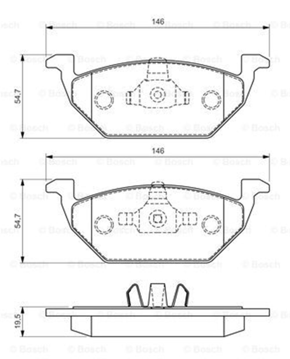 BOSCH 0986424364 - Fren Balatasi Ön - Vw Golf4-golf5-jetta-bora-polo-a3-leon