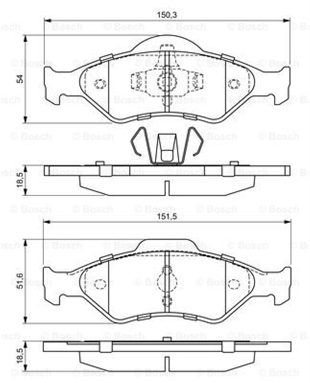 BOSCH 0986424645 - Fren Balatasi Ön - Ford Fiesta