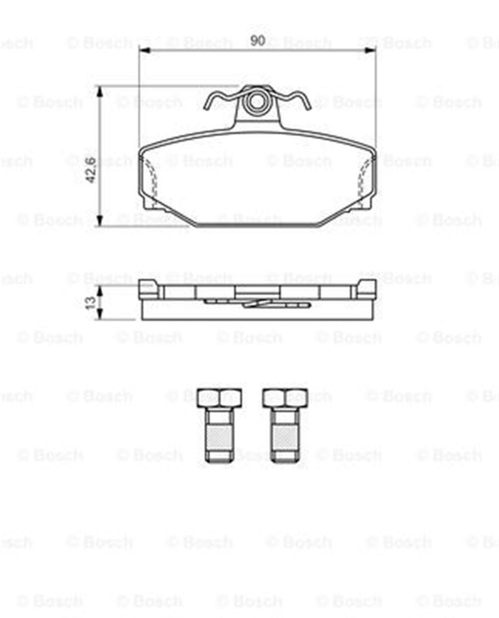 BOSCH 0986460995 - Fren Balatasi Arka - Volvo Volvo S70/s80/v70