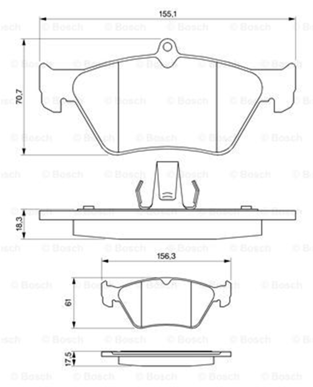 BOSCH 0986461129 - Fren Balatasi Ön - Opel Vectra A