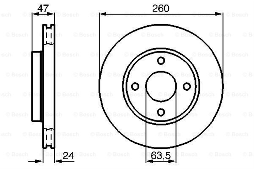 BOSCH 0986478170 - Fren Diski Ön - Ford Mondeo