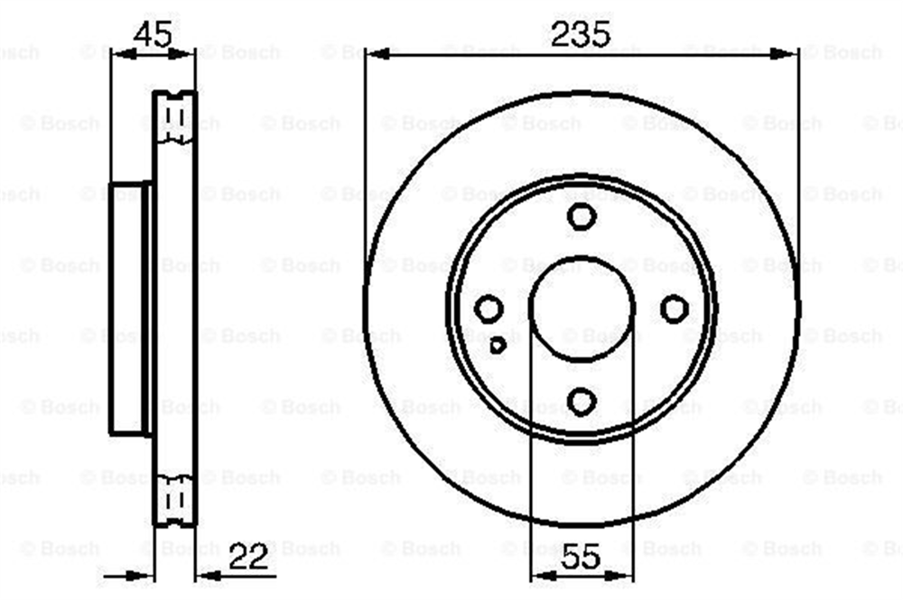 BOSCH 0986478219 - Fren Diski Ön - Japon 323 (ba, Bj)