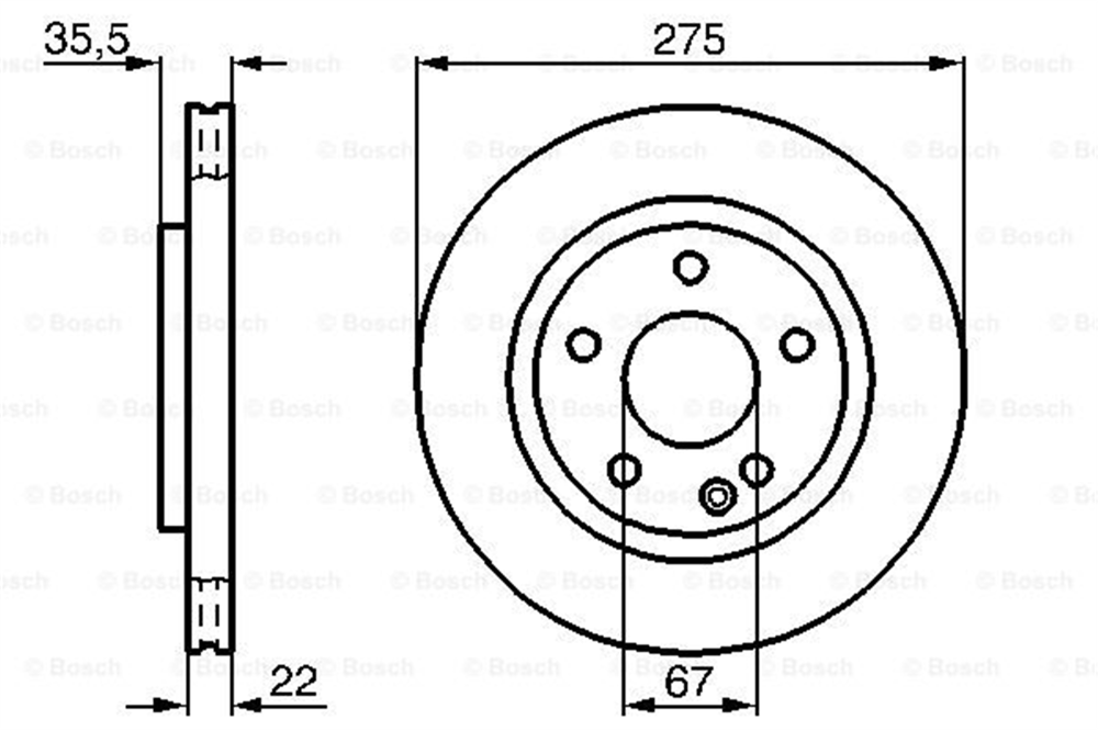 BOSCH 0986478474 - Fren Diski - Mercedes 