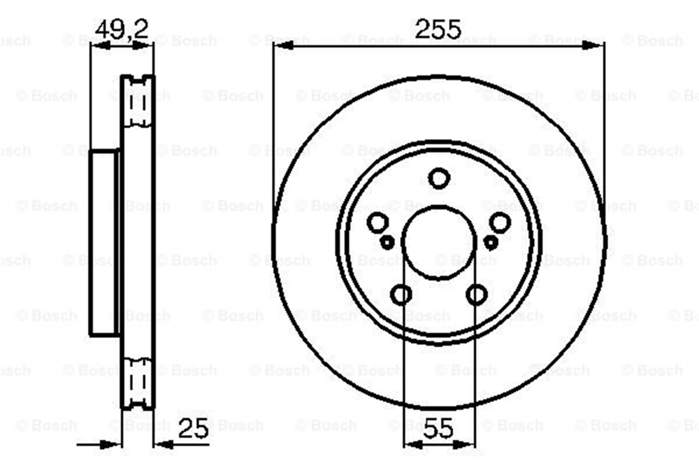 BOSCH 0986478584 - Fren Diski Ön - Japon Corona (t19) : Prius (w3) 09-15