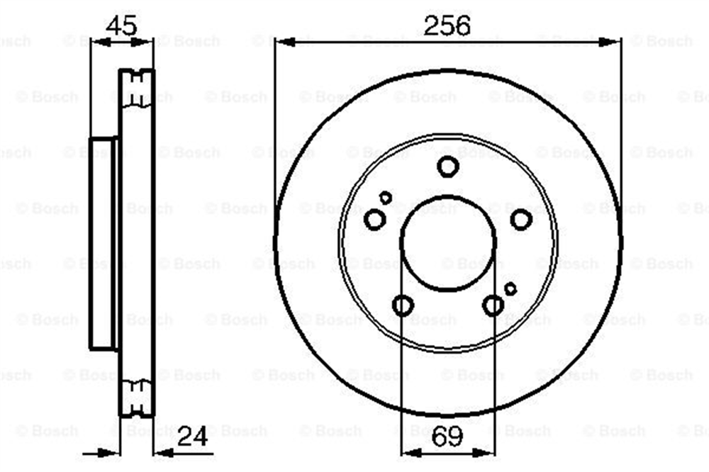 BOSCH 0986478708 - Fren Diski Ön - Japon Eclipse (d2)