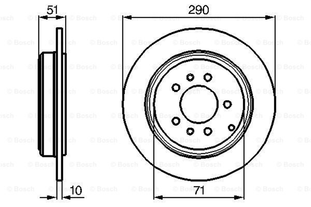 BOSCH 0986478733 - Fren Diski Arka - Psa 607