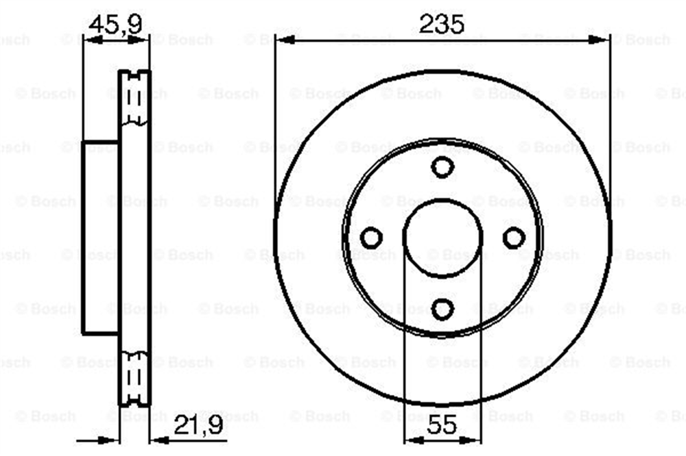 BOSCH 0986478787 - Fren Diski Ön - Japon 323 (ba, Bj)