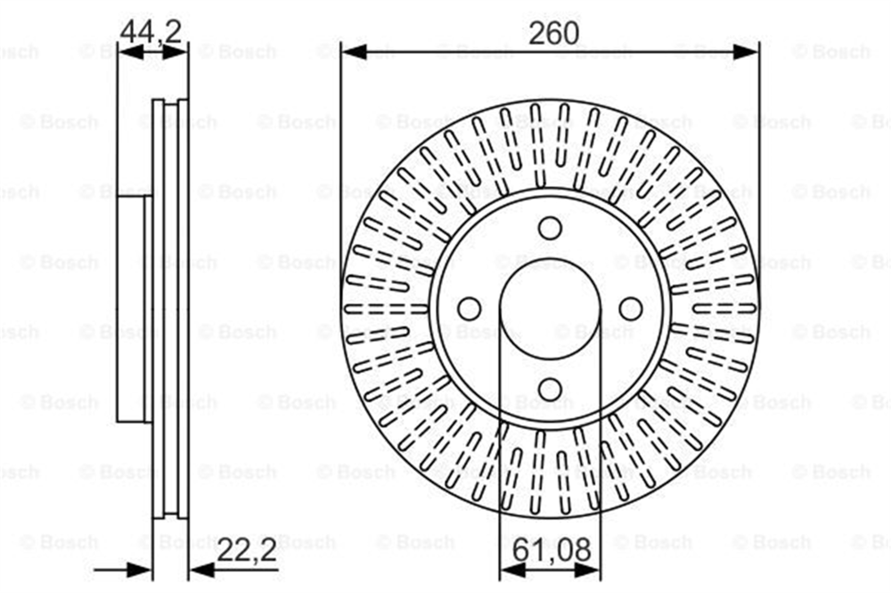 BOSCH 0986479090 - Fren Diski Ön - Japon Micra (k13) : Note (e12) 14-