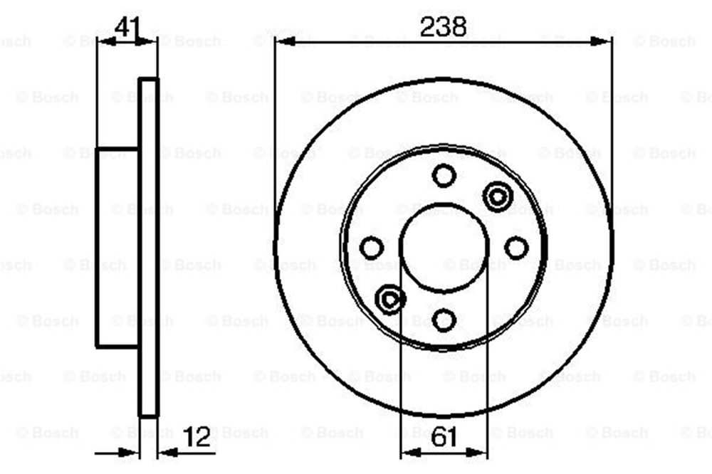 BOSCH 0986479165 - Fren Diski - Renault 
