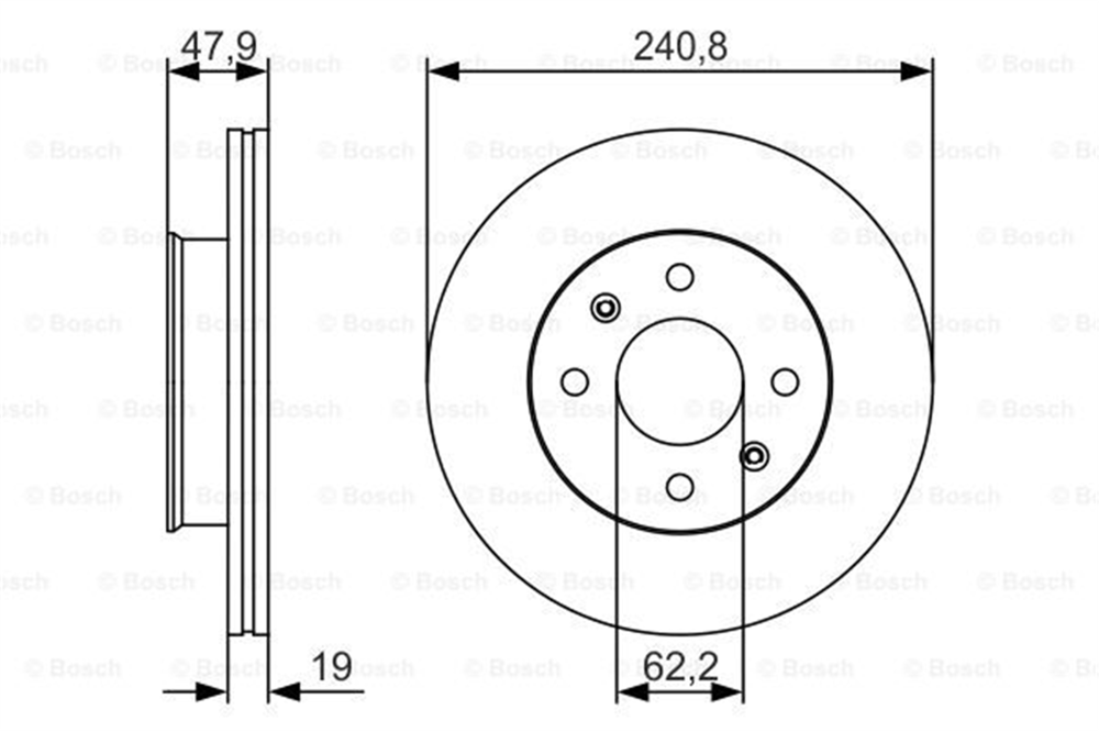 BOSCH 0986479206 - Fren Diski Ön - Kore Getz