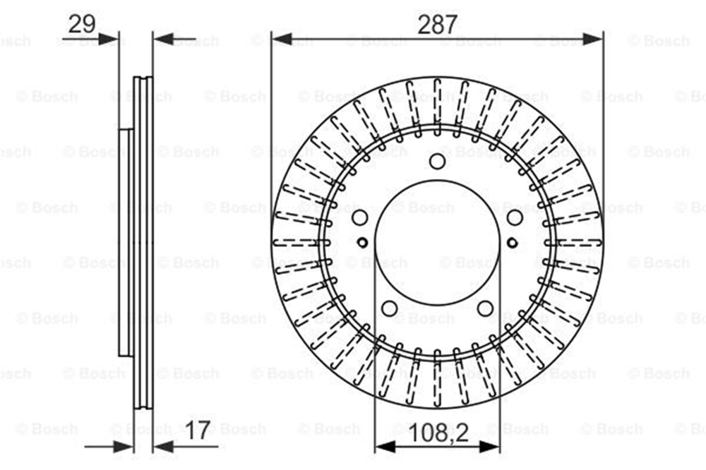 BOSCH 0986479486 - Fren Diski Ön - Japon Grand Vitara (ft) : Vitara (td) 2.5 V6 96-98