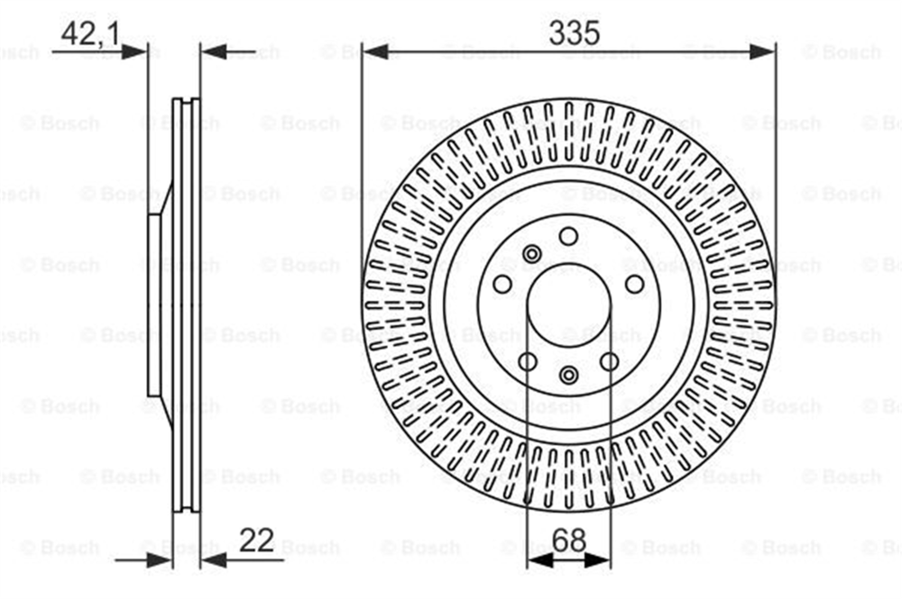 BOSCH 0986479591 - Fren Diski Arka - Vw A8