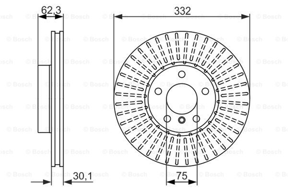 BOSCH 0986479624 - Fren Diski Ön - Bmw X5 E70-x5 F15-x6 E72-x6 F16