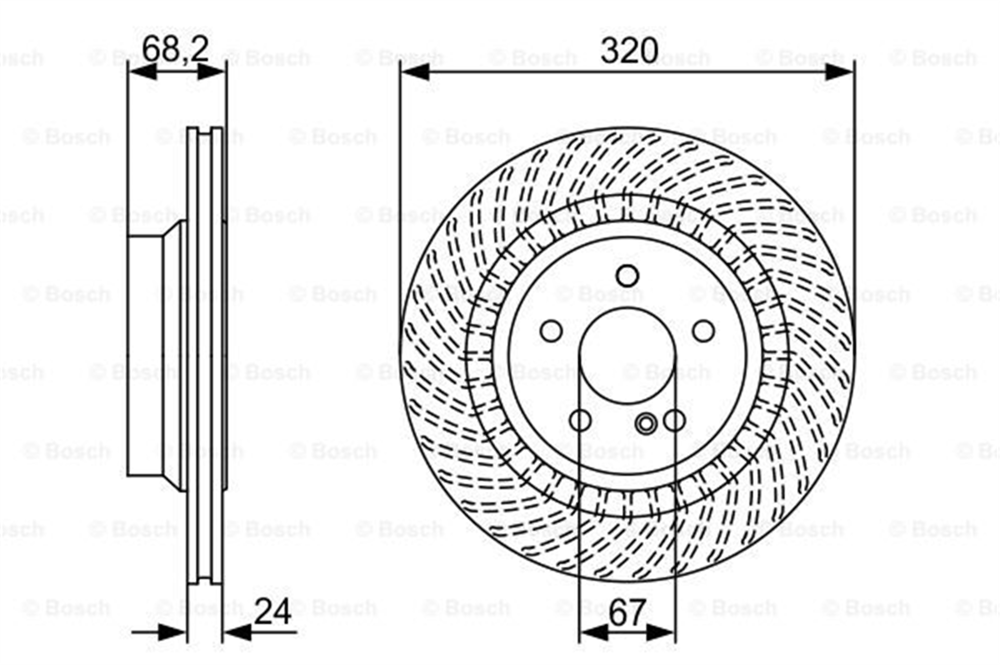BOSCH 0986479654 - Fren Diski Arka - Mercedes W211-212-218