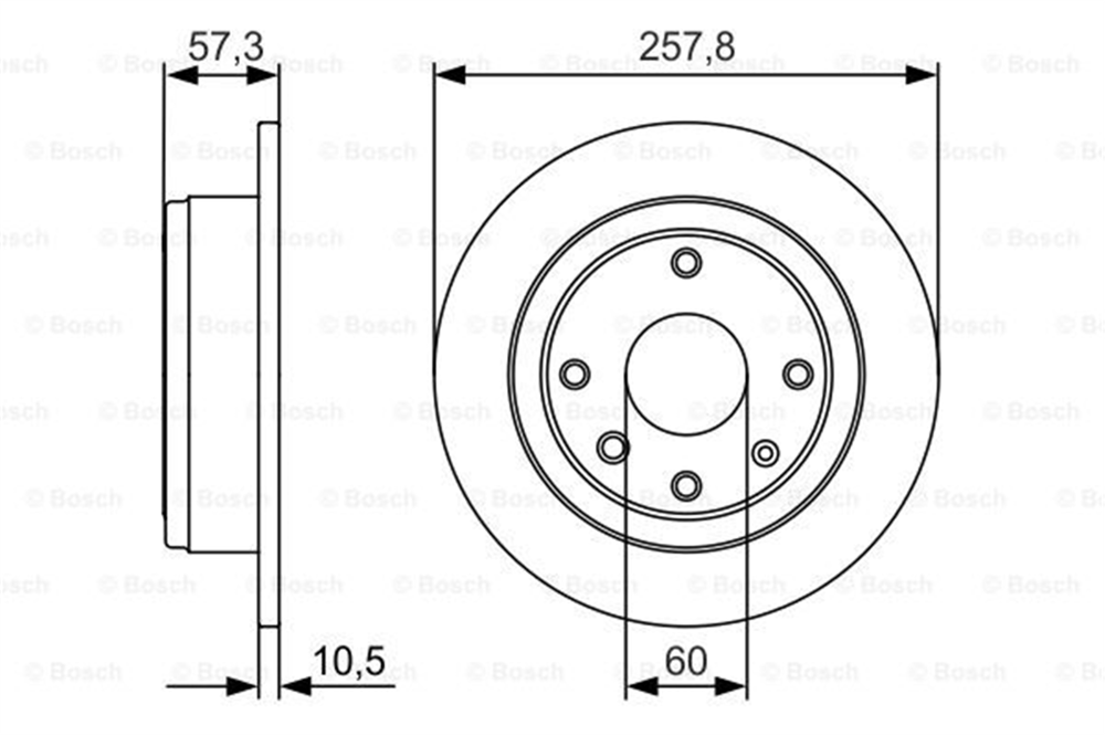 BOSCH 0986479985 - Fren Diski Arka - Opel Lacetti
