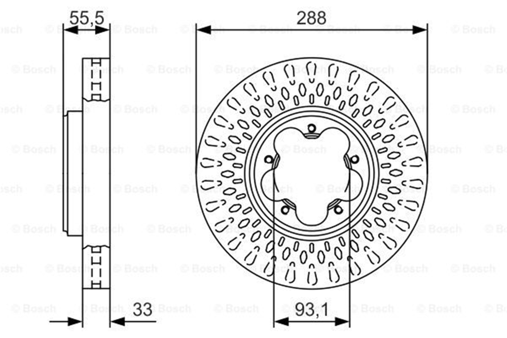 BOSCH 0986479A49 - Fren Diski Ön - Ford Transit V363/v362