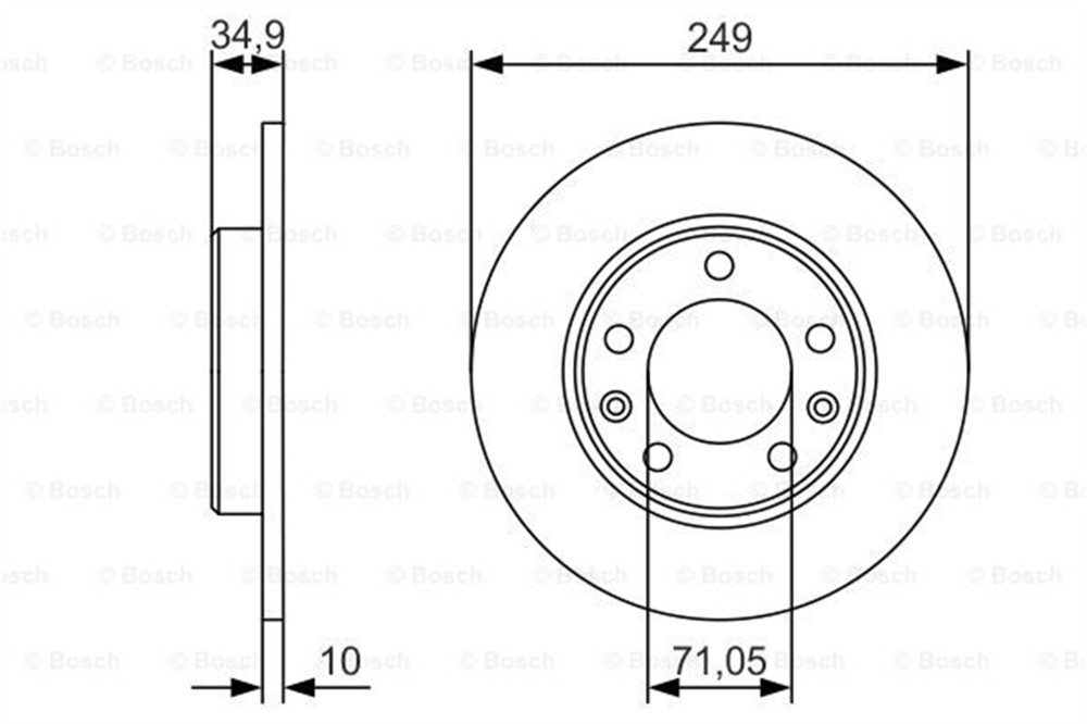 BOSCH 0986479C23 - Fren Diski Arka - Psa 308 Ii