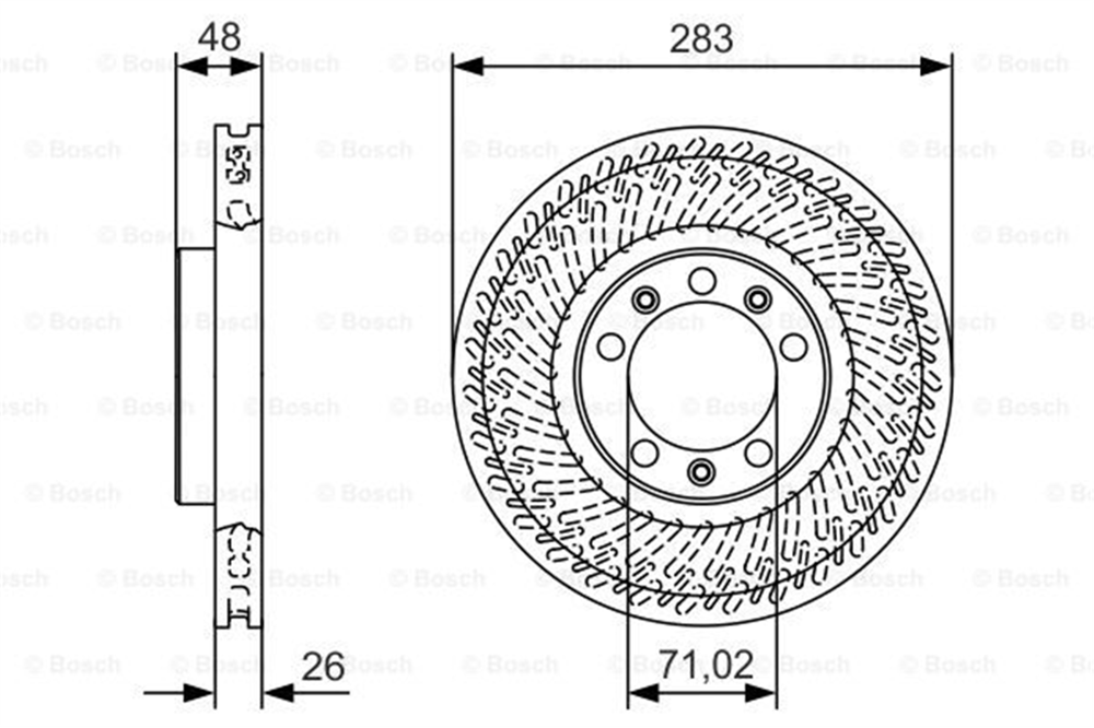 BOSCH 0986479C33 - Fren Diski Ön - Psa 308 Ii (t9)