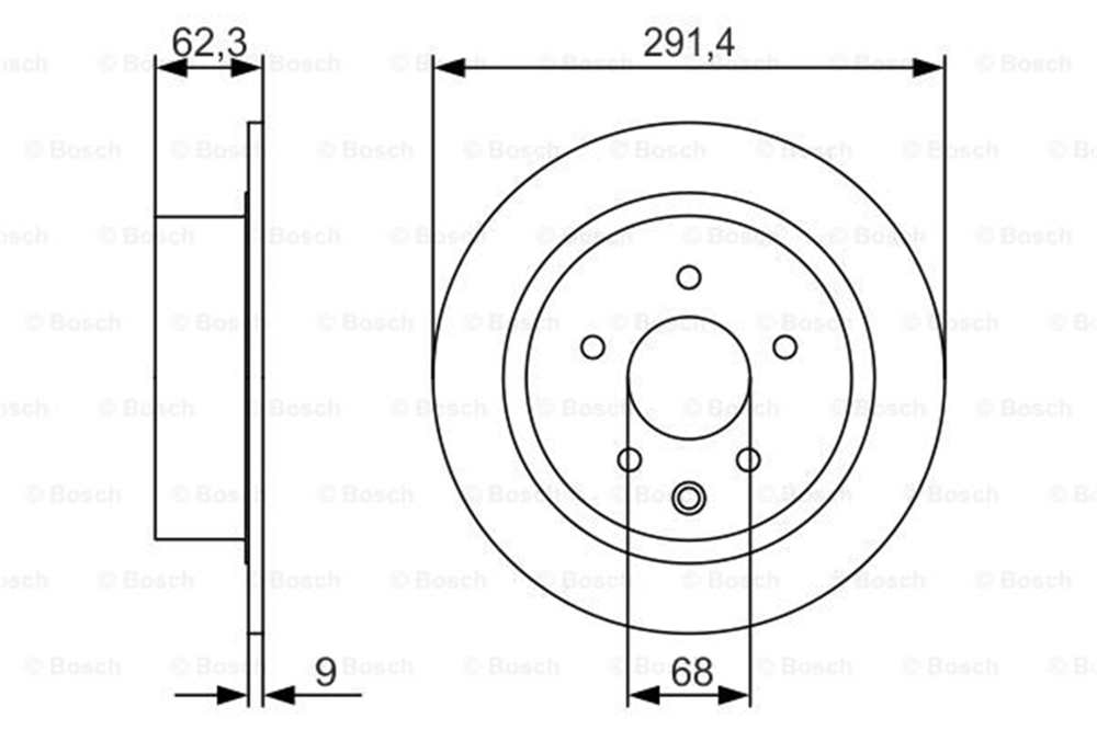 BOSCH 0986479R14 - Fren Diski Arka - Japon Altima (l32)