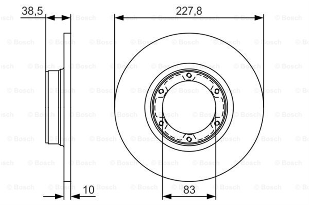 BOSCH 0986479R65 - Fren Diski Ön - Renault Renault 12 (r12)