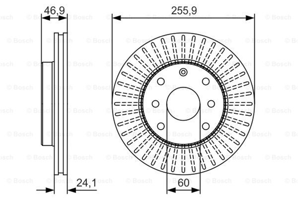 BOSCH 0986479R70 - Fren Diski Ön - Opel Lacetti