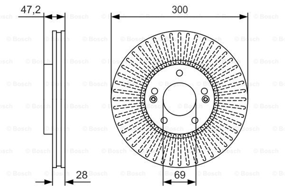 BOSCH 0986479S14 - Fren Diski Arka - Kore I30/ix35/tucson/ceed/soul/sportage