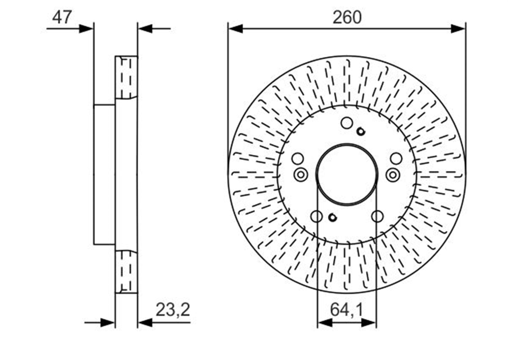 BOSCH 0986479U92 - Fren Diski Ön - Japon Civic/cr-v