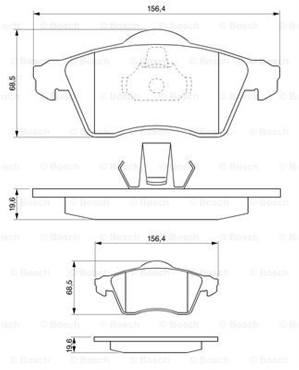 BOSCH 0986494008 - Fren Balatasi Ön - Vw T4