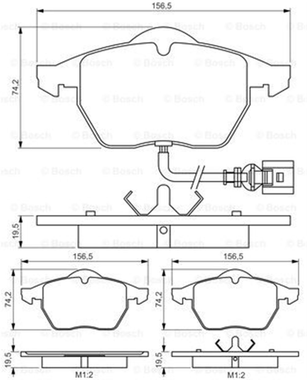 BOSCH 0986494018 - Fren Balatasi Ön - Vw Golf4-golf5-jetta-bora-polo-a3-leon
