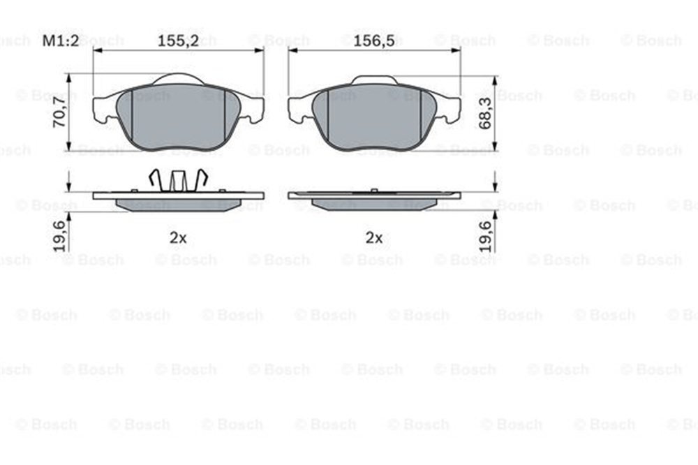 BOSCH 0986494033 - Fren Balatasi Ön - Renault Laguna Ii / Espace Iv