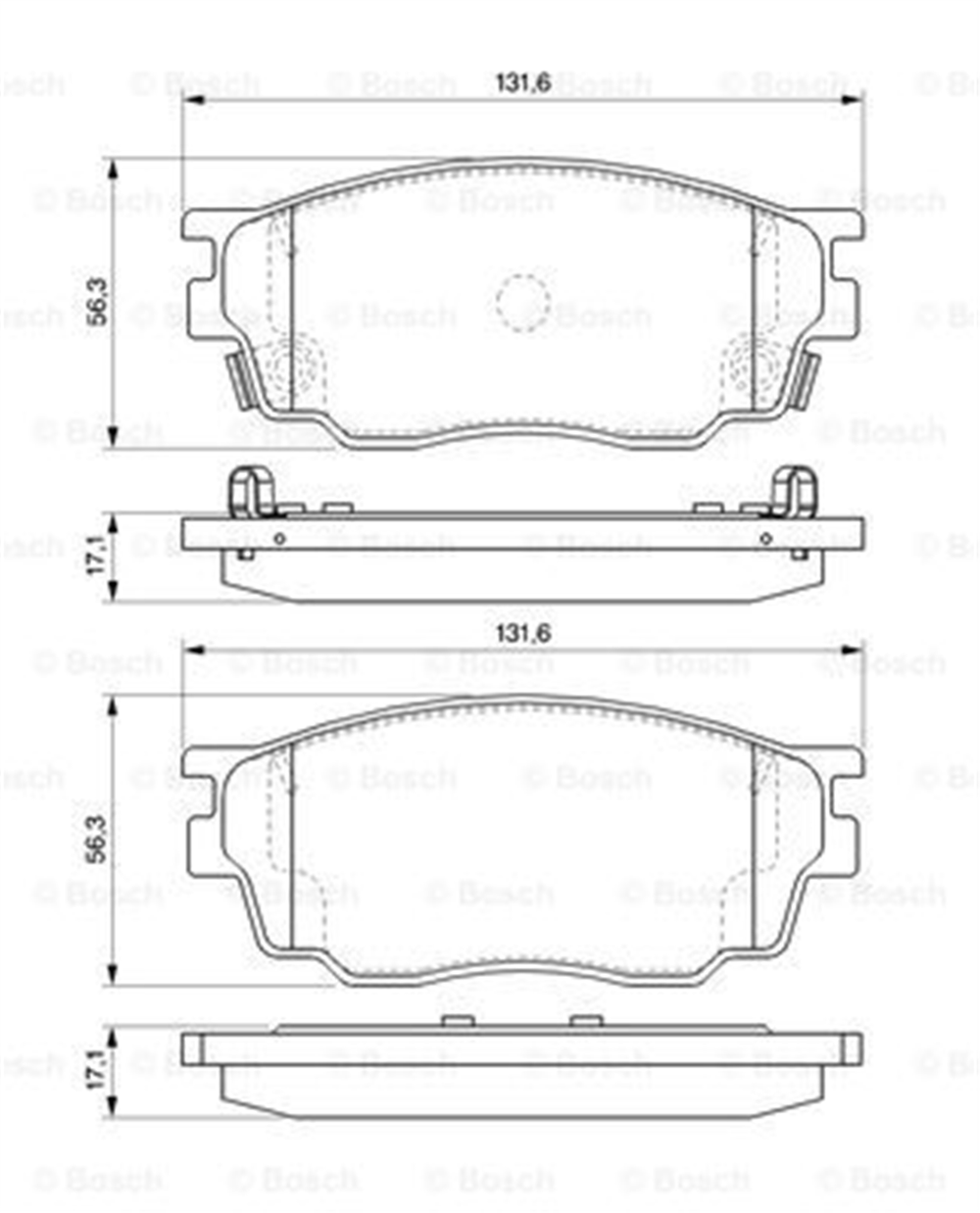 BOSCH 0986494078 - Fren Balatasi Ön - Japon Mazda 6 (gg)