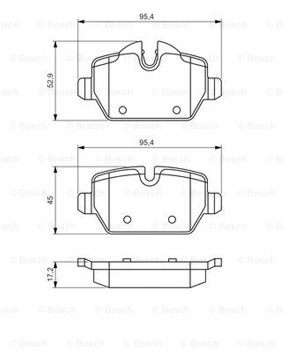 BOSCH 0986494461 - Fren Balatasi Arka - Bmw E90-e91-e92-e93-x1 E84