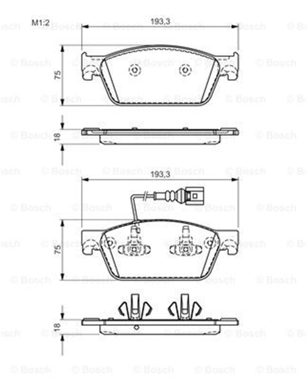 BOSCH 0986494553 - Fren Balatasi Ön - Vw T6