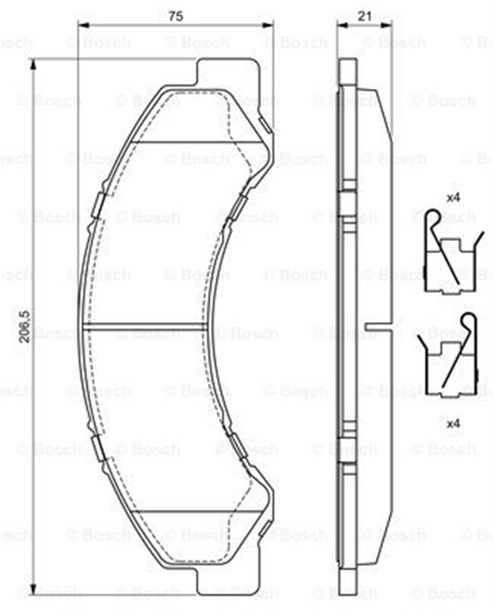 BOSCH 0986494677 - Fren Balatasi Ön - Japon Dyna (u4)