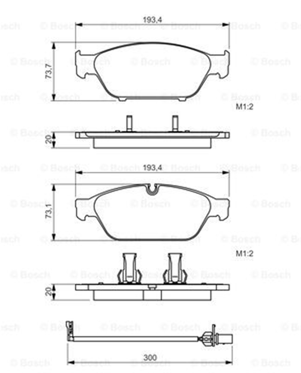 BOSCH 0986494987 - Fren Balatasi Ön - Vw A6-a7-a8
