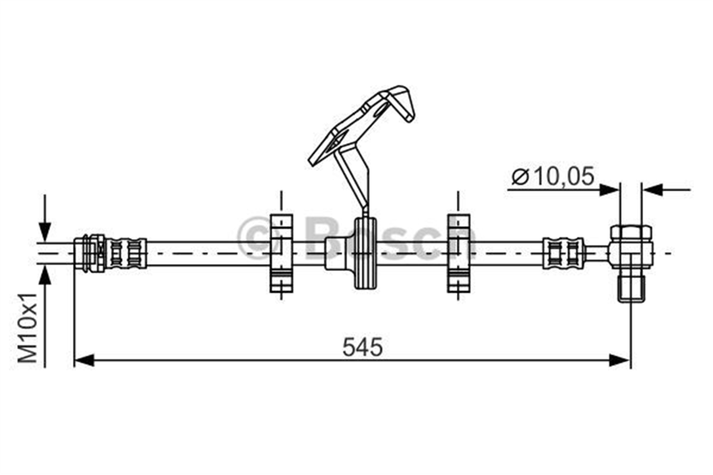BOSCH 1987481078 - Fren Hortumu Ön Sag - Mercedes 163