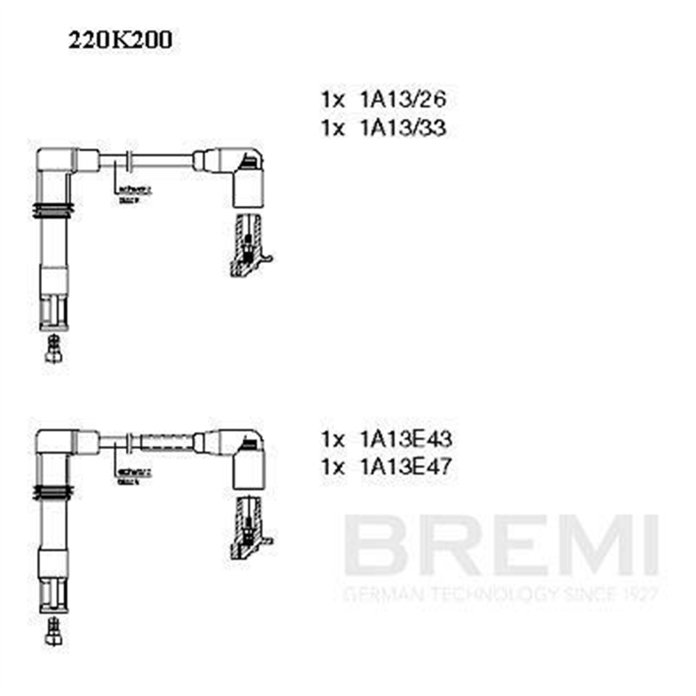 BREMI 220K200 - Buji Kablosu - Vw Polo-cordoba-ibiza-fabia