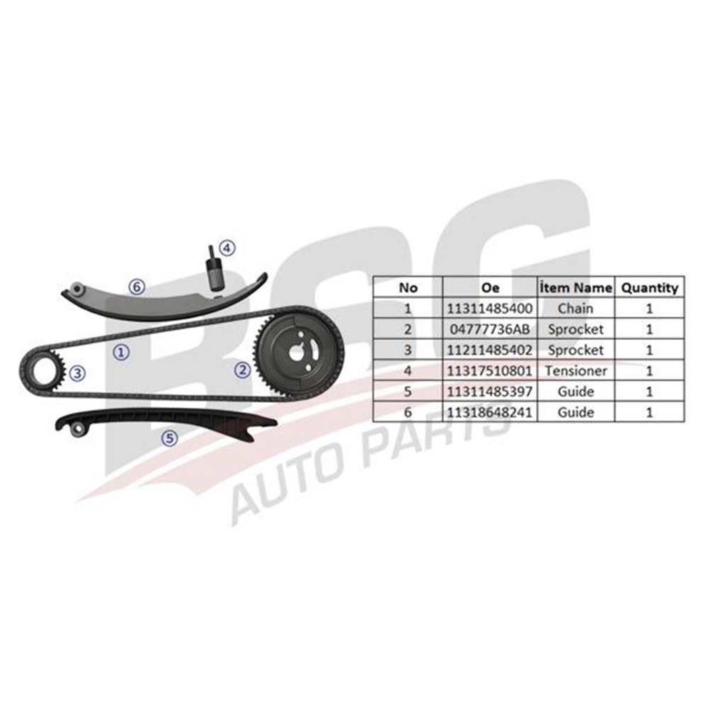 BSG 15-102-002 - Eksantrik Zincir Seti - Bmw Mini R50-r52-r53