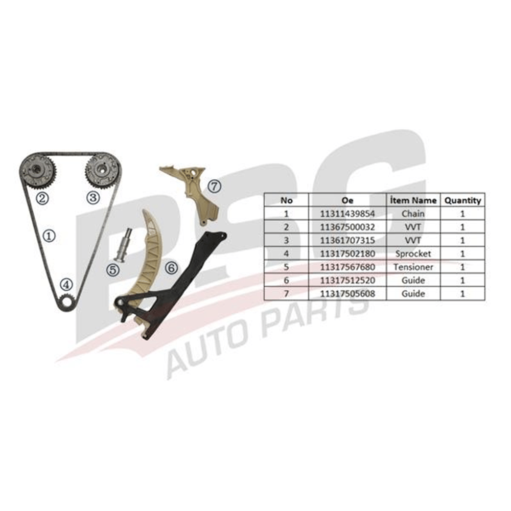 BSG 15-102-018 - Eksantrik Zincir Seti - Bmw E46-e81-e82-e87-e88-e90-e91-e92-e93-e60-e61-x1 E84-x3 E83