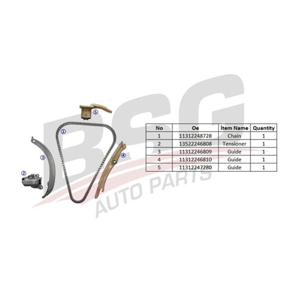 BSG 15-102-020 - Eksantrik Zincir Seti - Bmw E46-e39