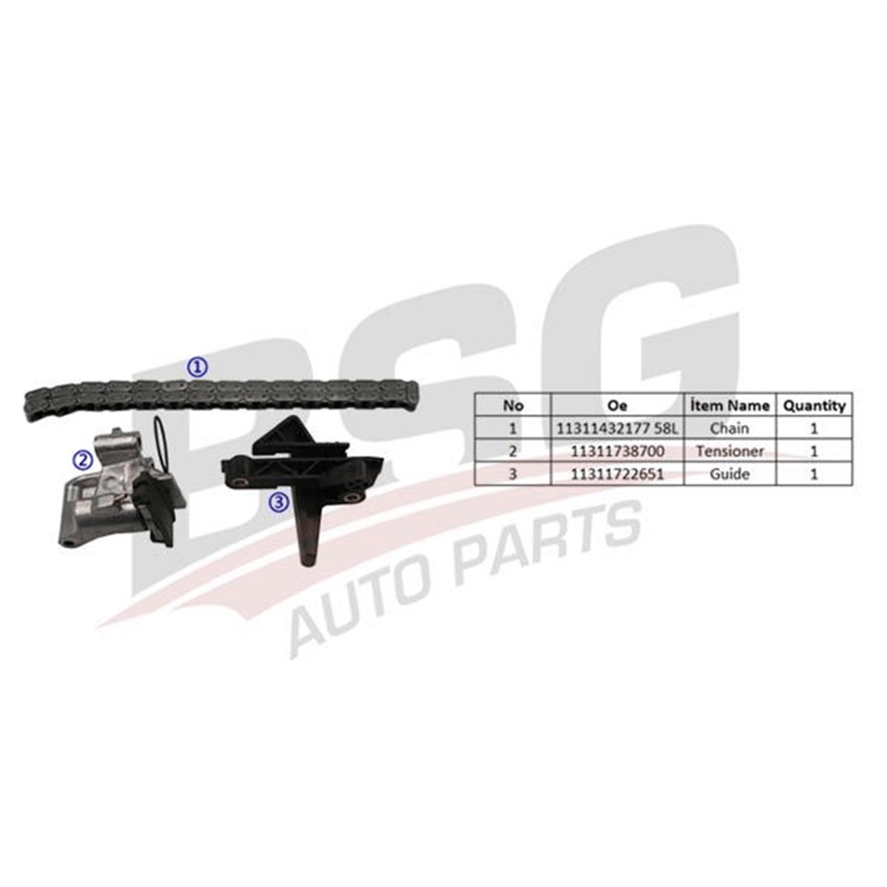 BSG 15-102-022 - Eksantrik Zincir Seti - Bmw E34-e36-e38-e39-e46-e60-e61-e65-e66-x3 E83-x5 E53