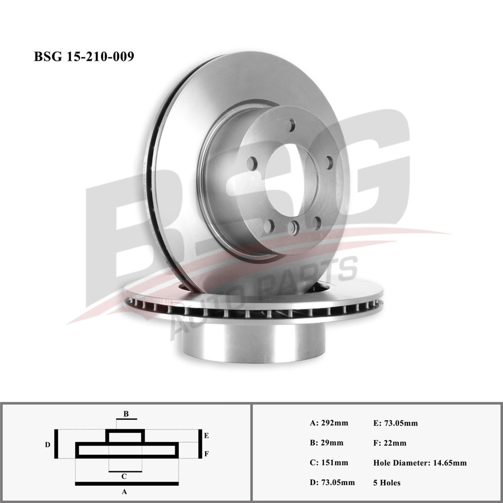 BSG 15-210-009 - Fren Diski Ön - Bmw E81-e82-e87-e88-e90