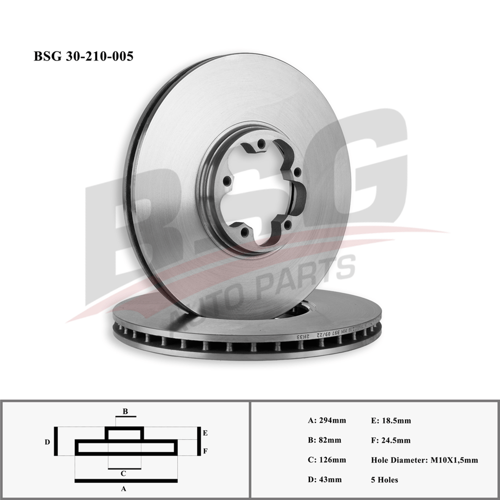 BSG 30-210-005 - Fren Diski Ön - Ford Transit V184