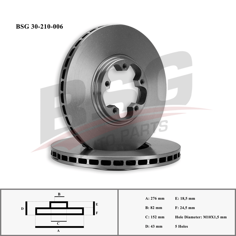 BSG 30-210-006 - Fren Diski Ön - Ford Transit V184