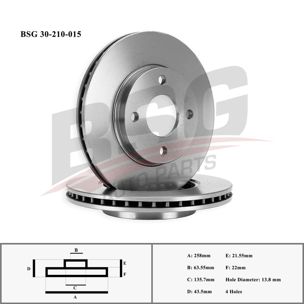 BSG 30-210-015 - Fren Diski Ön - Ford Focus/fiesta/fusion