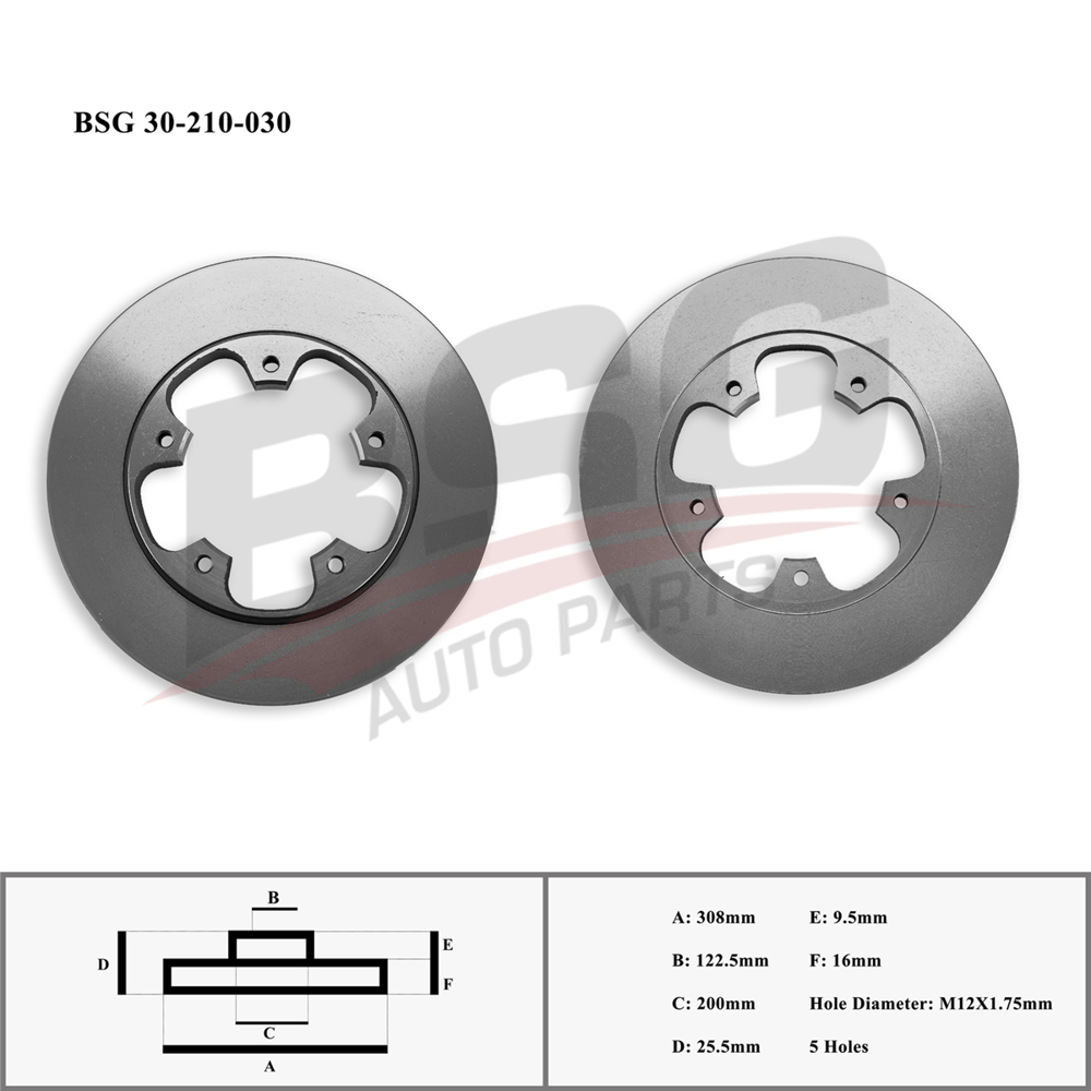 BSG 30-210-030 - Fren Diski Arka - Ford Transit V-363