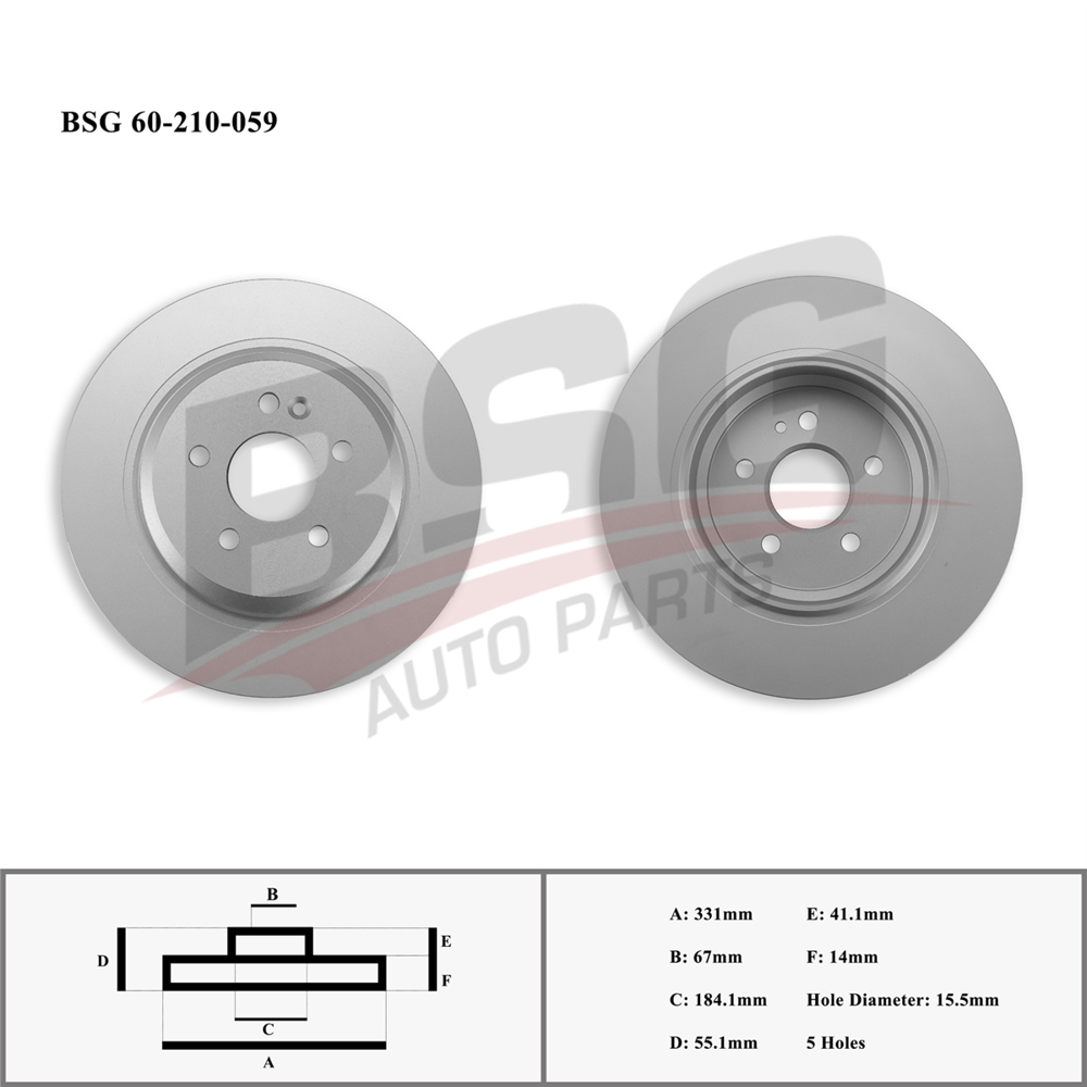 BSG 60-210-059 - Fren Diski Arka - Mercedes M-serisi 163
