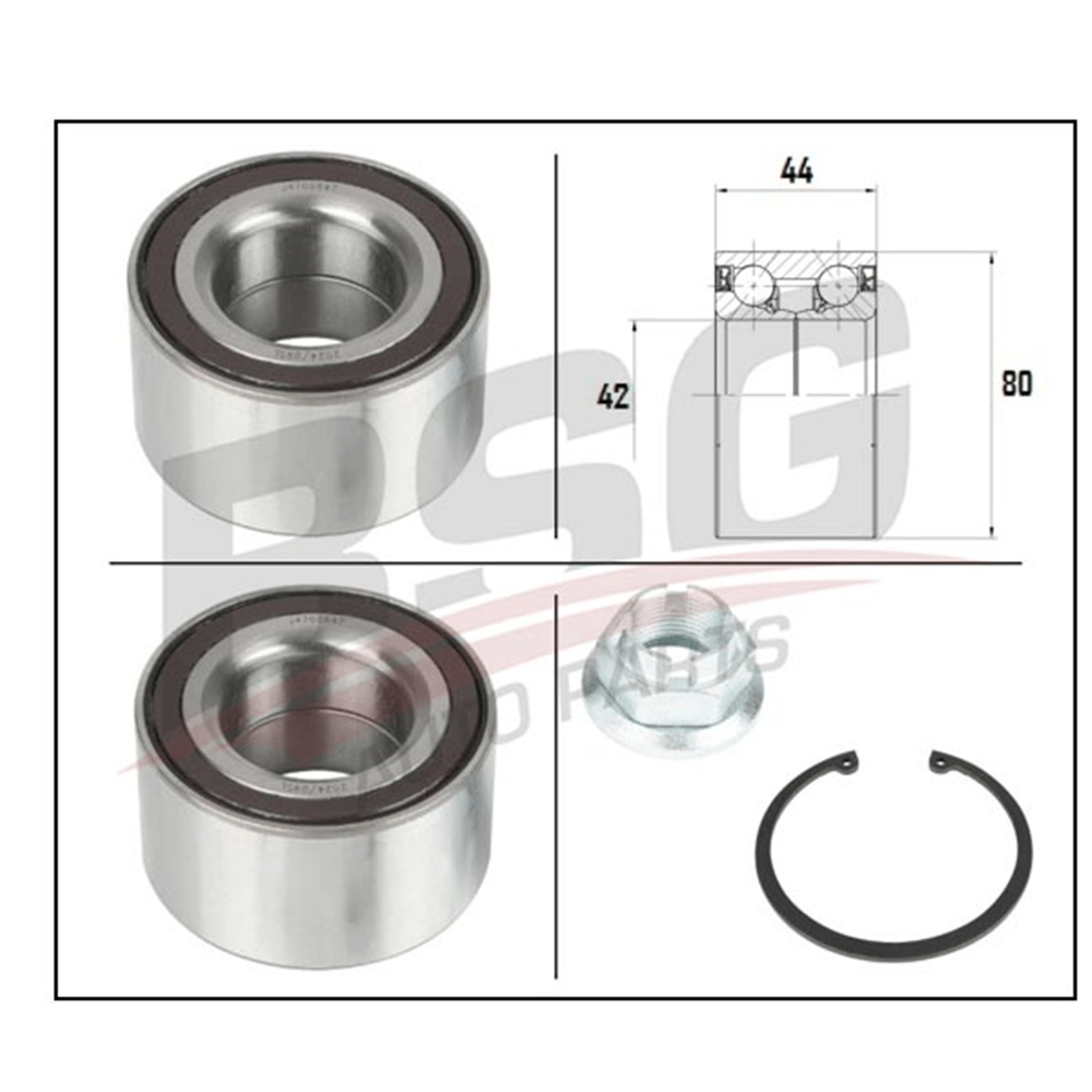 BSG 65-605-030 - Teker Rulmani Ön - Opel Combo E Grandland X 308 Ii 3008 5008 Berlingo C4 C5 Ds7