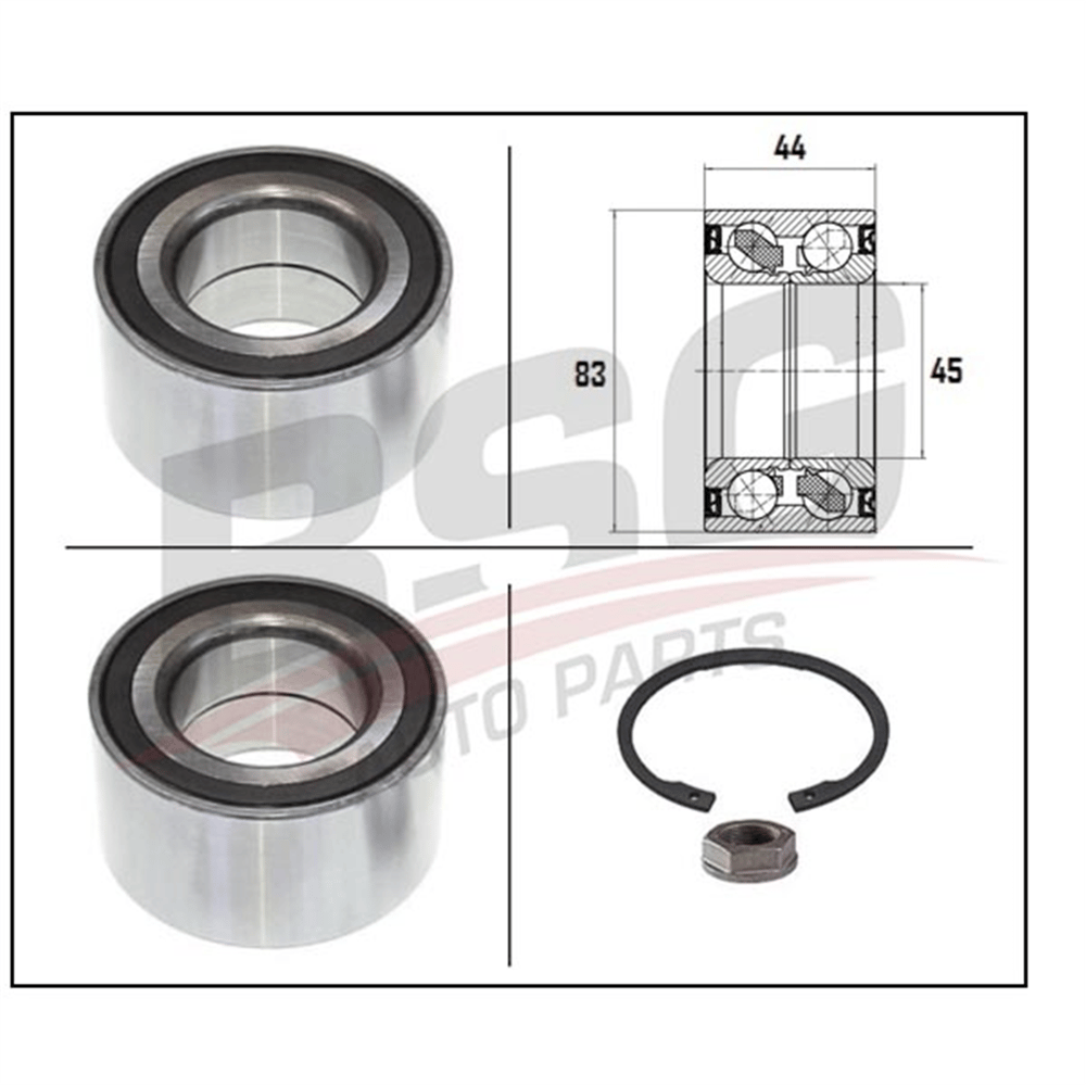 BSG 70-605-014 - Teker Rulmani Ön - Psa 407/508/607/rcz/c5 X7